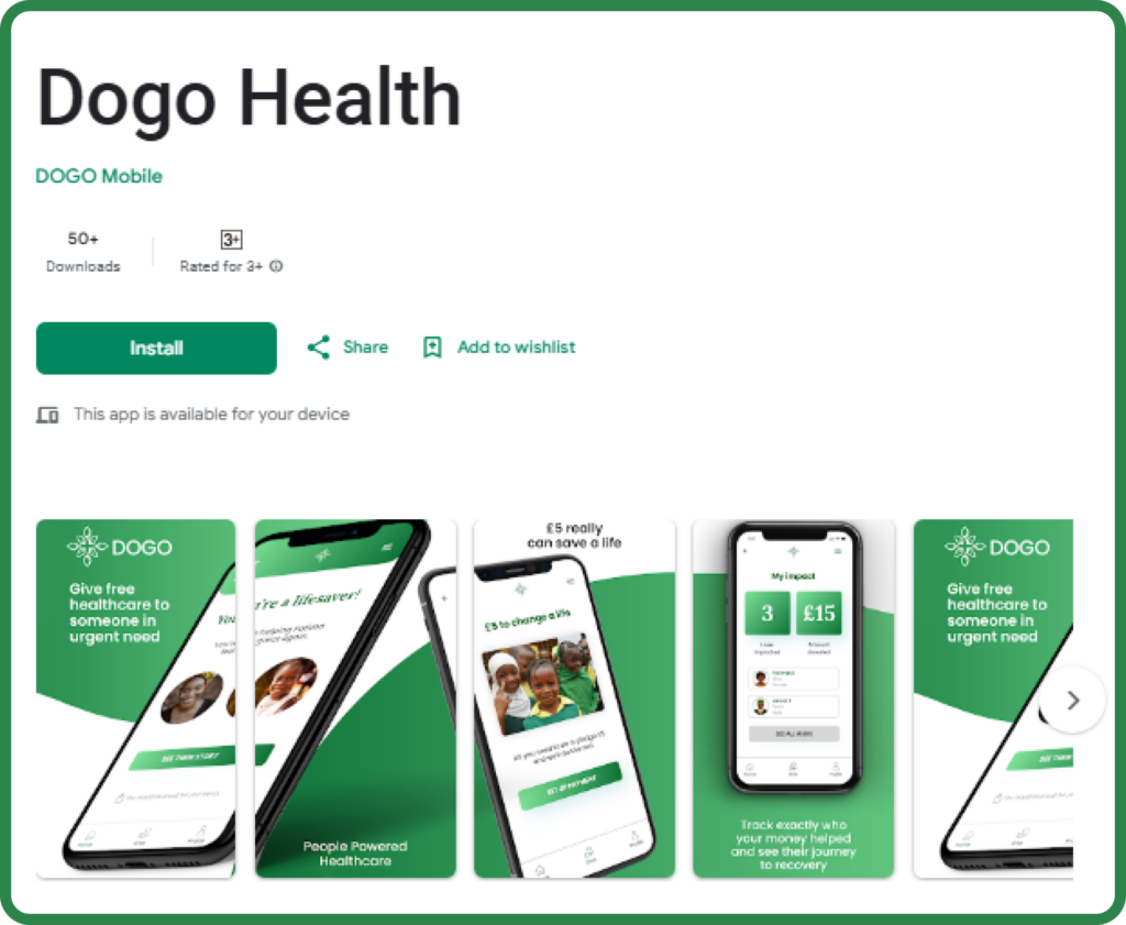 dogo health portfolio first page image