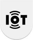 IoT logo highlighting scalable and secure IoT solutions for smart devices and connectivity."