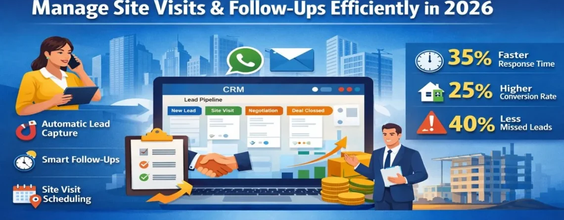 how crm helps real estate businesses manage site visits and follow-ups efficiently in 2026