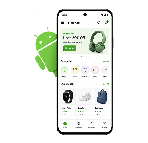Android App Development in main image