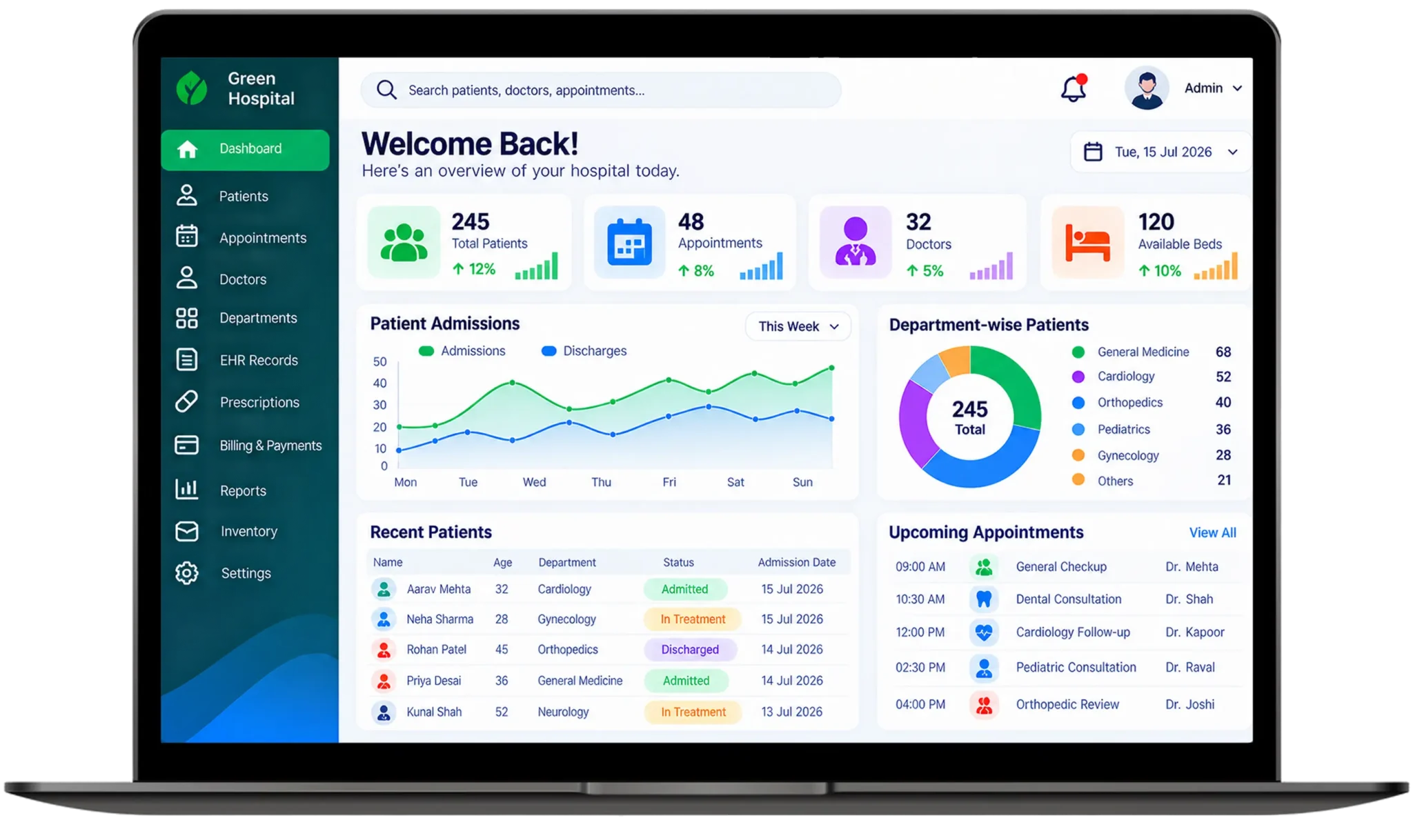 hospital-management-patient-portal-ui