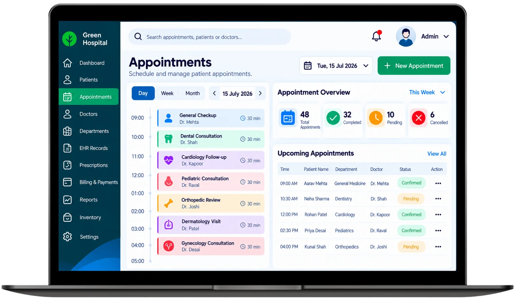 hospital-management-patient-portal-ui