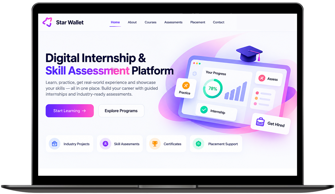 internship-and-skill-assessment-platform-dashboard-showcase