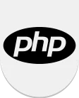 php development icon web development main page in word php development icon