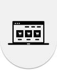 e-commerce website icon web development main page in word e-commerce website icon