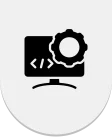 web development main page in cloud-based custom software development icon